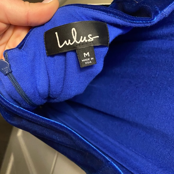 Lulu’s Open Back Velour Skater Dress - Picture 4 of 4